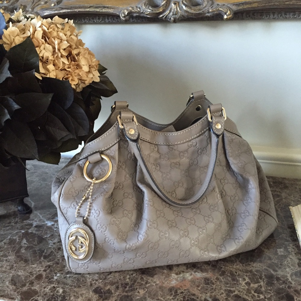 Gucci Gray Hobo Bag